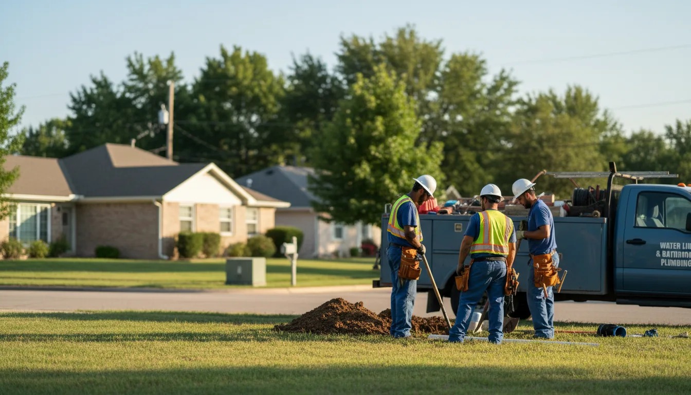 Residential water line and bathroom plumbing service in Quitaque, TX